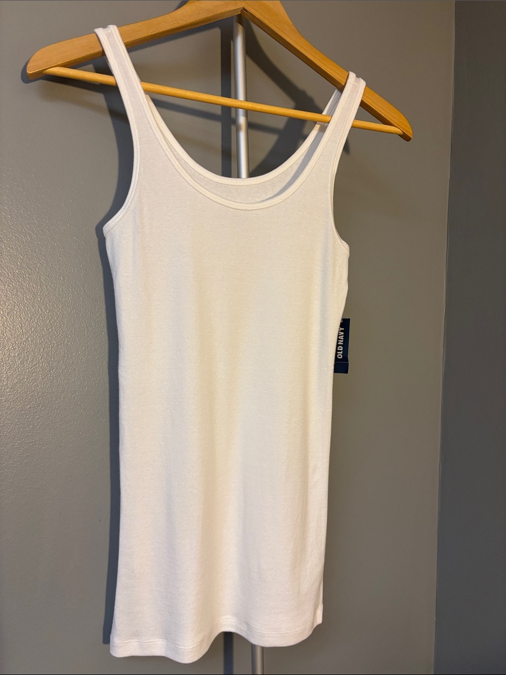 Old Navy White Ribbed Tank Dress